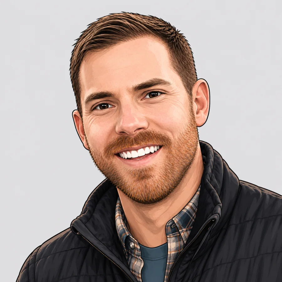 Illustrated portrait of Brendan Heussler
